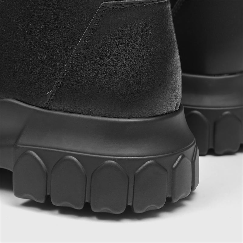 MLB LTHR-02 High-Top Combat Boots - Luxuryurbanwear