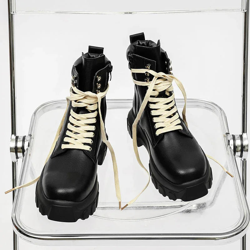 Ground Shift High-Top Combat Boots - Luxuryurbanwear