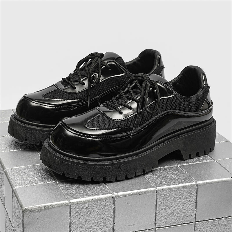 MLB LTHR-22 Glossy Platform Boots - Luxuryurbanwear