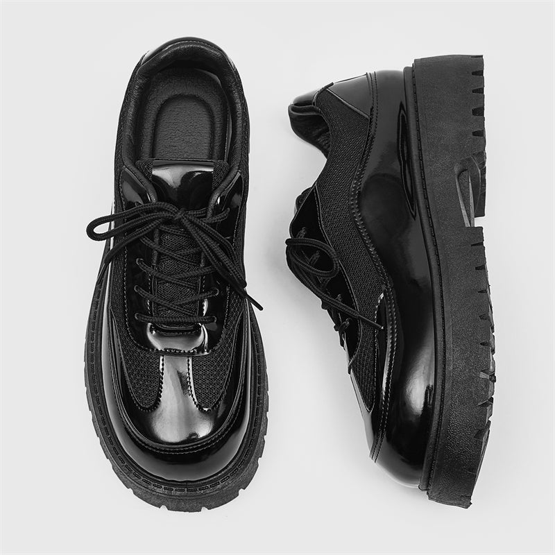 MLB LTHR-22 Glossy Platform Boots - Luxuryurbanwear