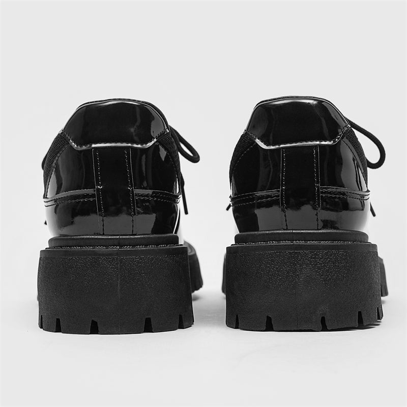 MLB LTHR-22 Glossy Platform Boots - Luxuryurbanwear