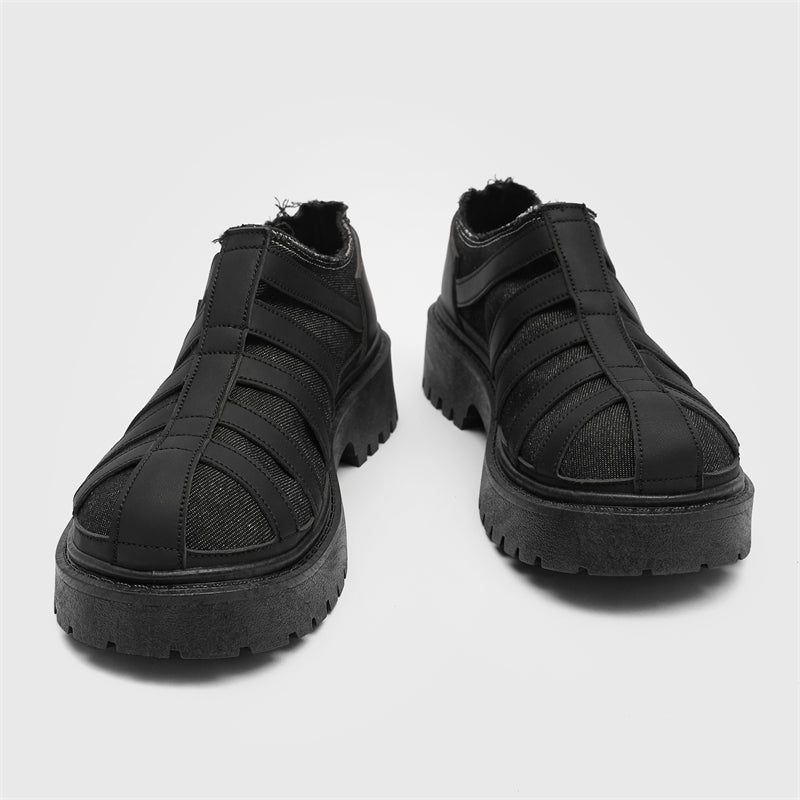 MLB LTHR-19 Chunky Platform Boots - Luxuryurbanwear