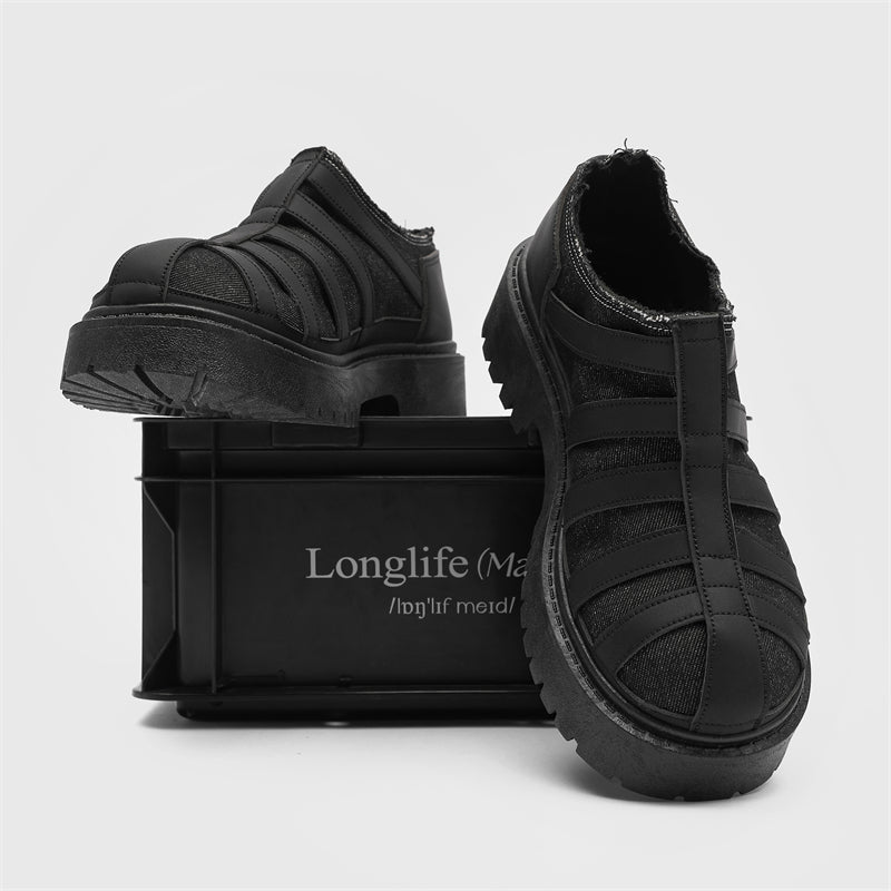 MLB LTHR-19 Chunky Platform Boots - Luxuryurbanwear