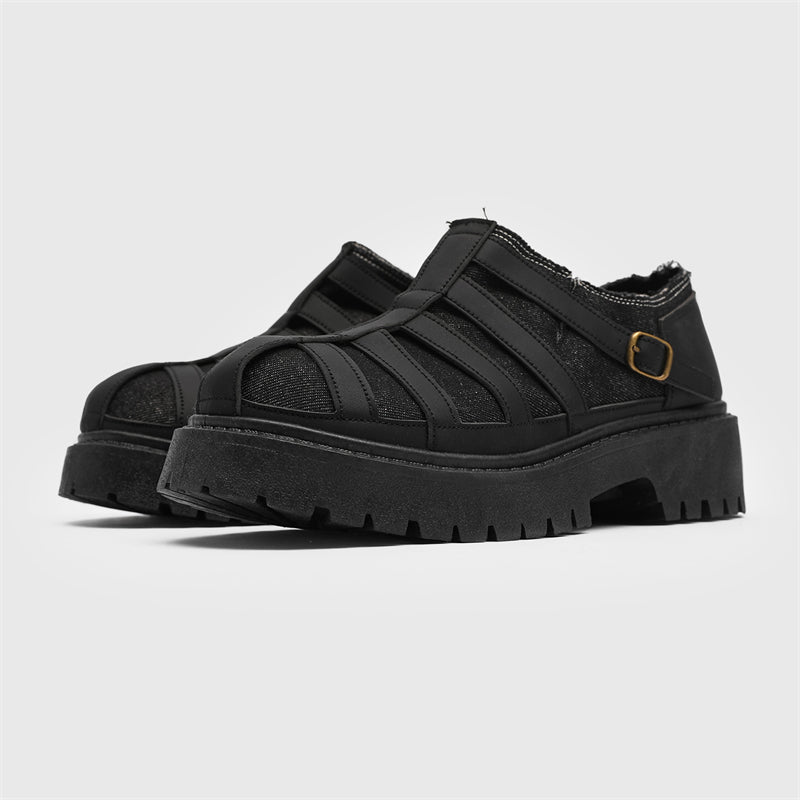 MLB LTHR-19 Chunky Platform Boots - Luxuryurbanwear
