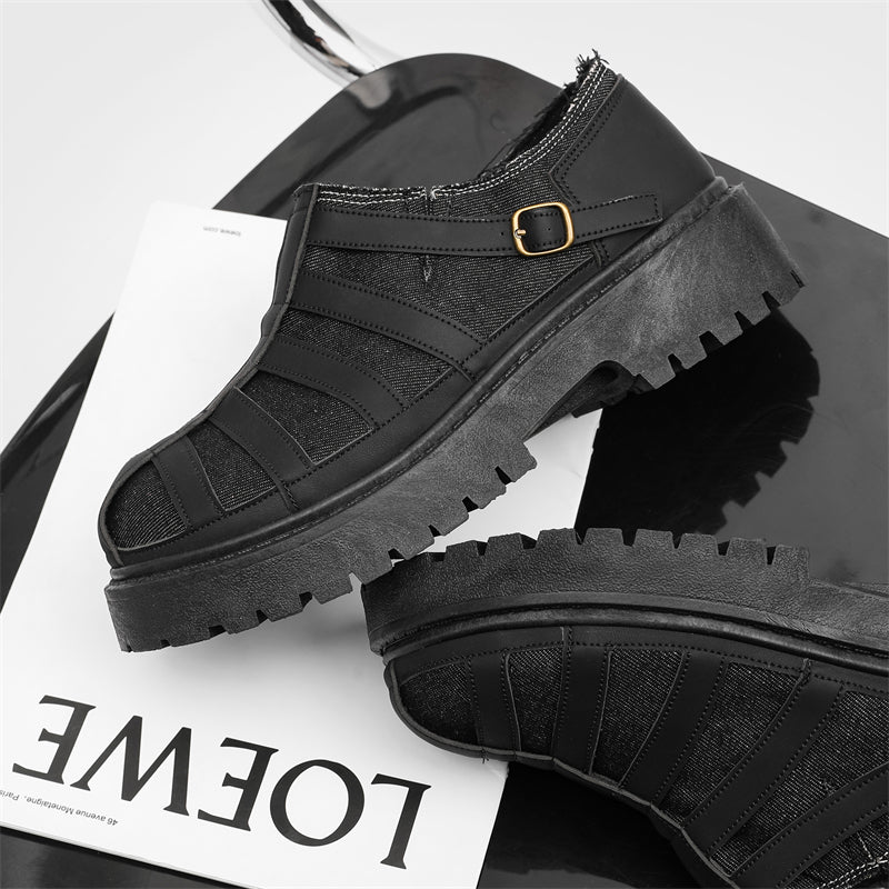 MLB LTHR-19 Chunky Platform Boots - Luxuryurbanwear