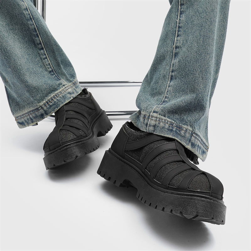 MLB LTHR-19 Chunky Platform Boots - Luxuryurbanwear