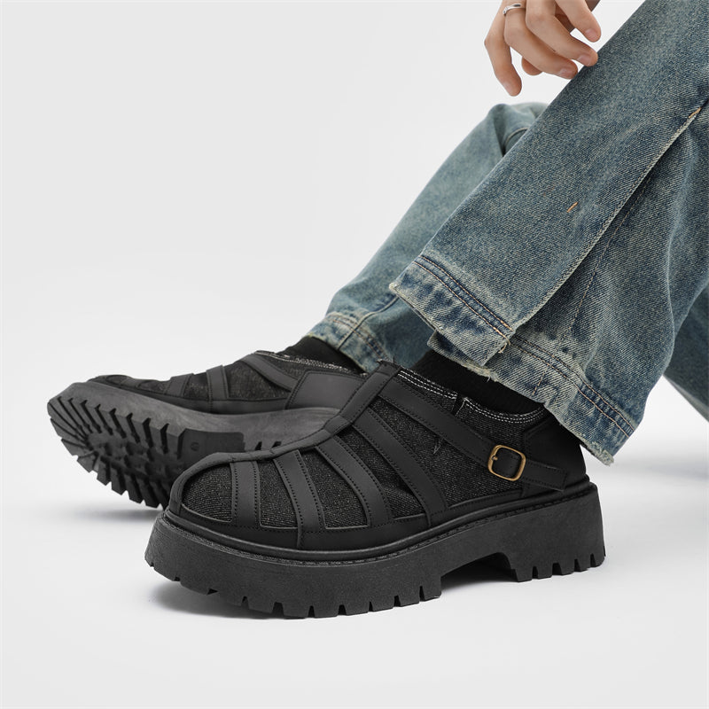 MLB LTHR-19 Chunky Platform Boots - Luxuryurbanwear