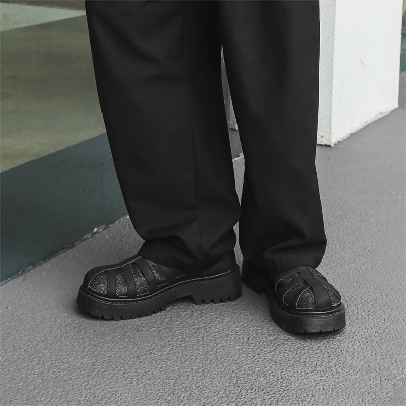 MLB LTHR-19 Chunky Platform Boots - Luxuryurbanwear