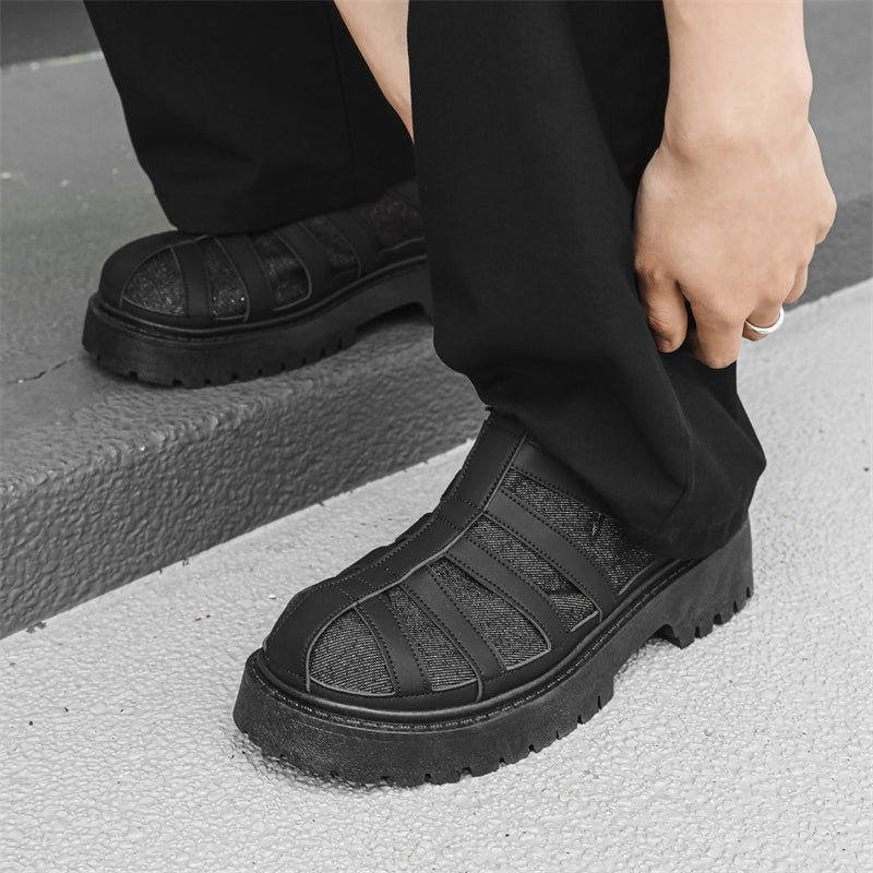 MLB LTHR-19 Chunky Platform Boots - Luxuryurbanwear