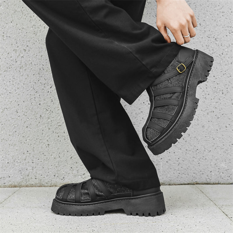 MLB LTHR-19 Chunky Platform Boots - Luxuryurbanwear