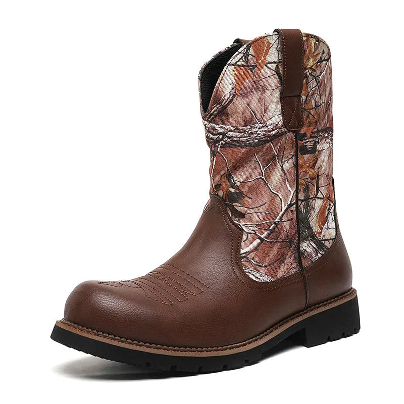 LUW Camo Western Cowboy Boots - Luxuryurbanwear