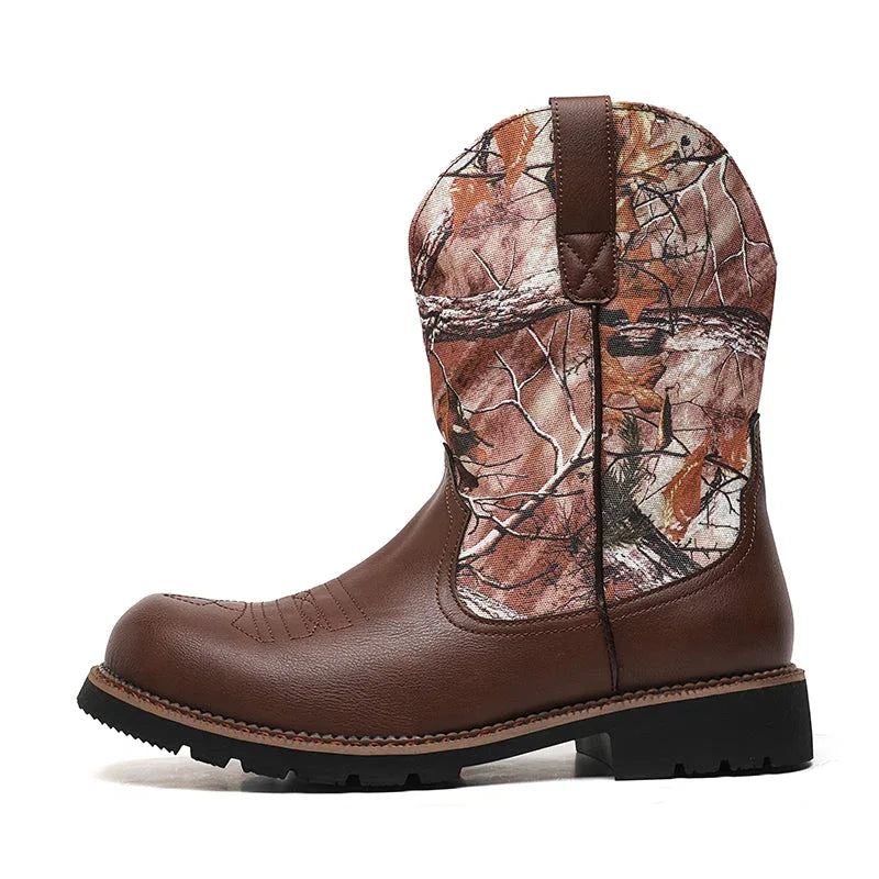 LUW Camo Western Cowboy Boots - Luxuryurbanwear