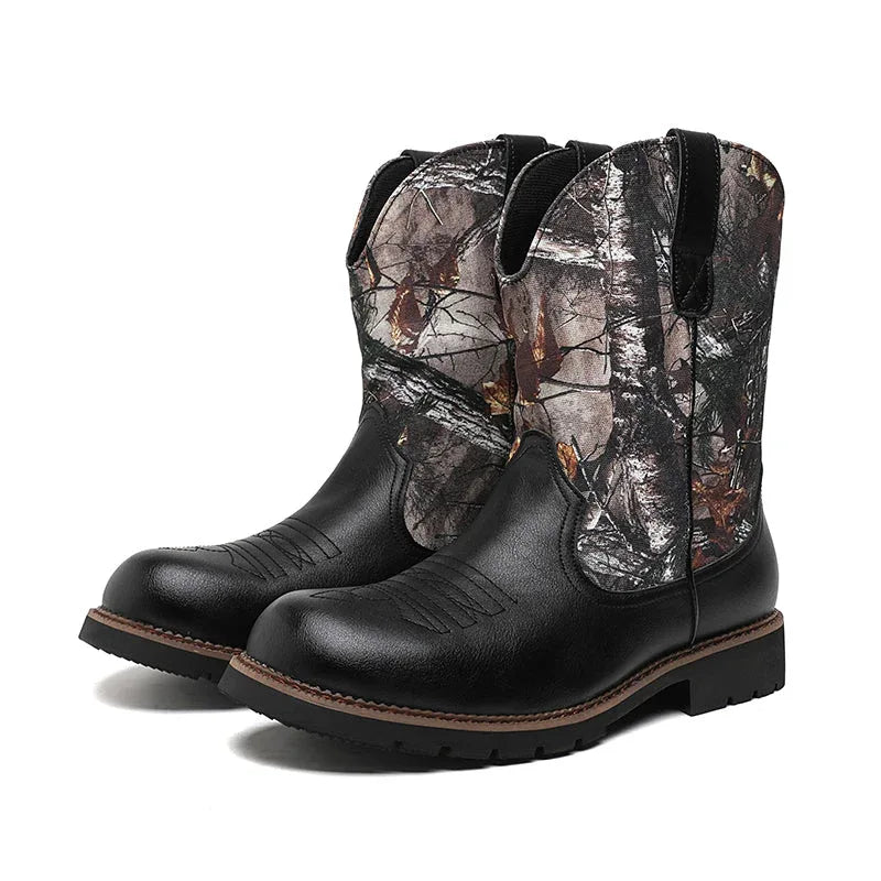 LUW Camo Western Cowboy Boots - Luxuryurbanwear