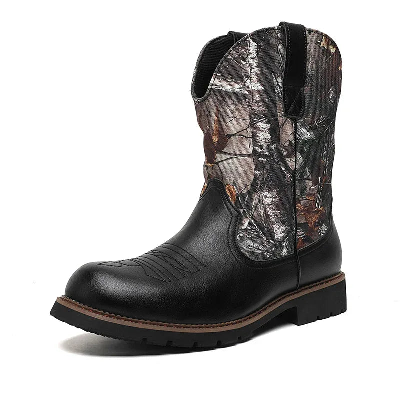 LUW Camo Western Cowboy Boots - Luxuryurbanwear