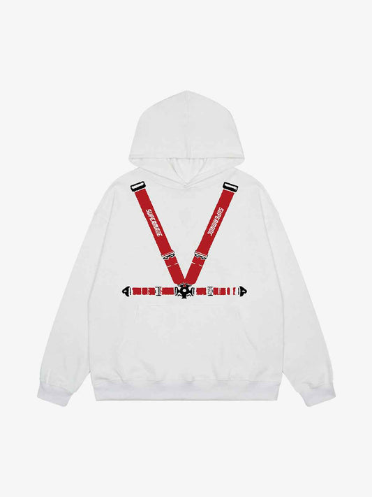Racing Seat Belt Design Hoodie