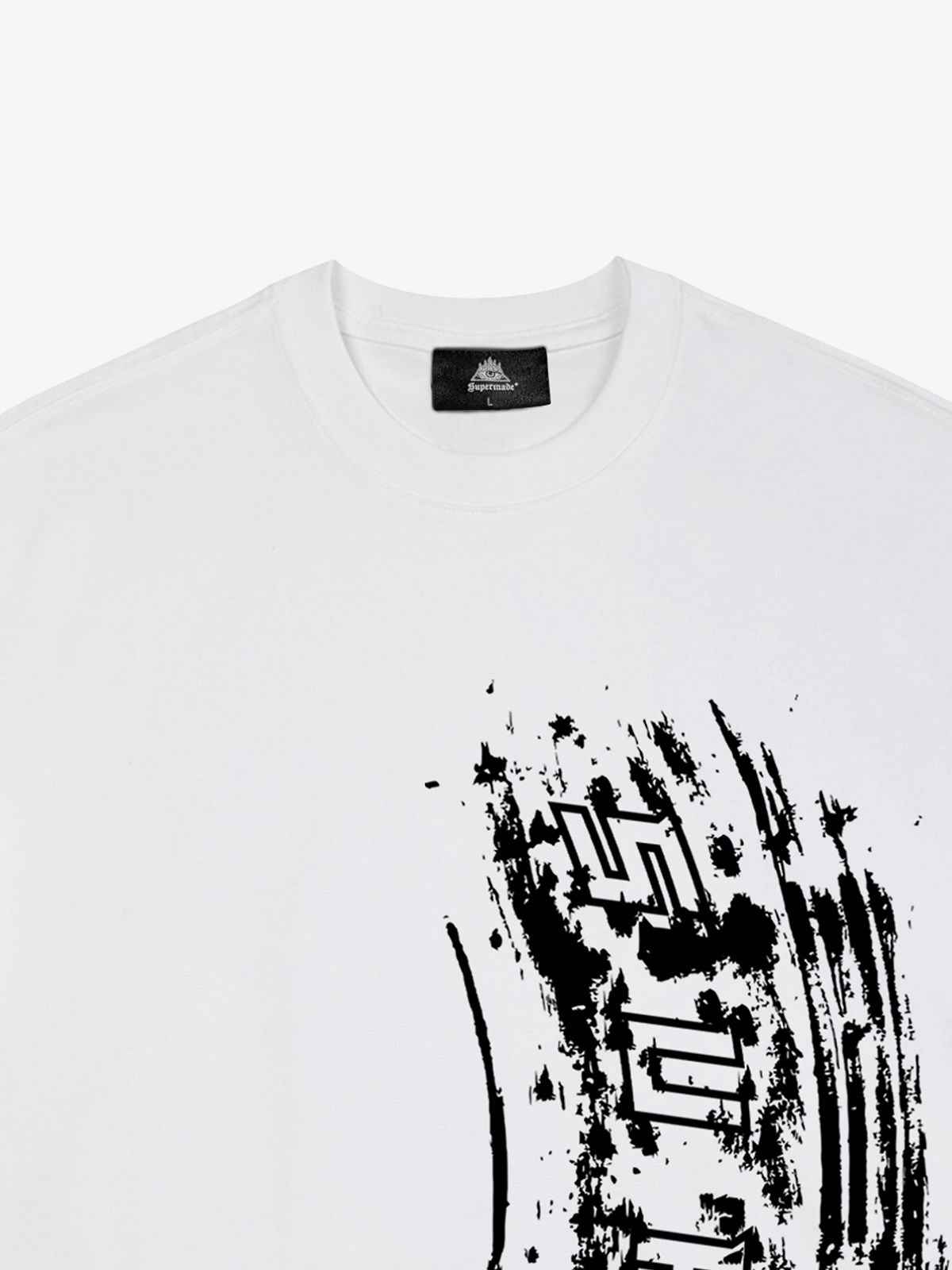 Tire Print Lettering T-Shirt