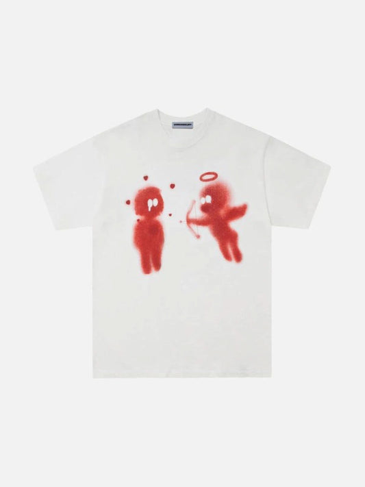 LUW "Cupilove" Graphic Tee - Luxury Heavyweight Romantic Streetwear T-Shirt