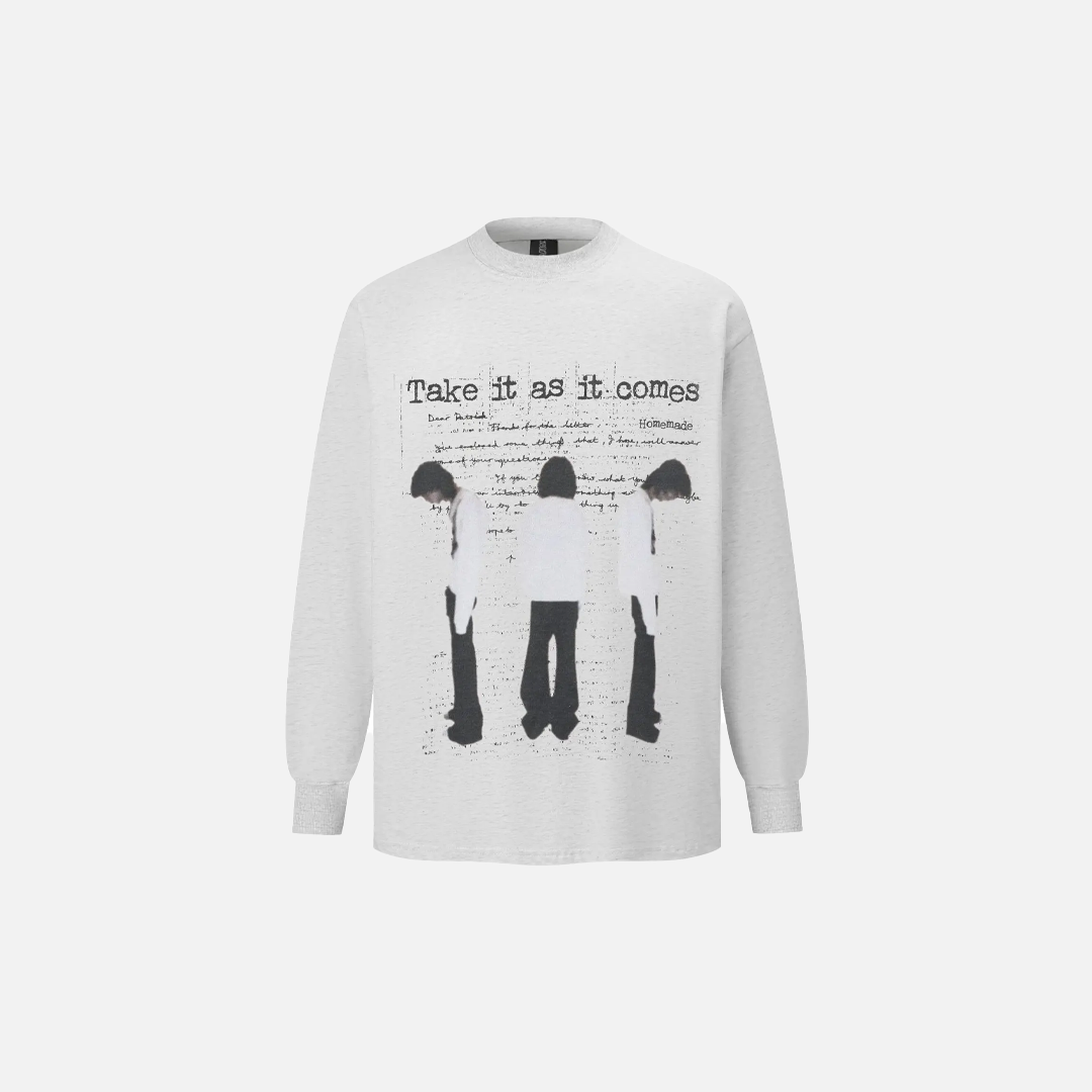 Y2K Gothing O-Neck Long Sleeve Cotton T-Shirt - Luxuryurbanwear