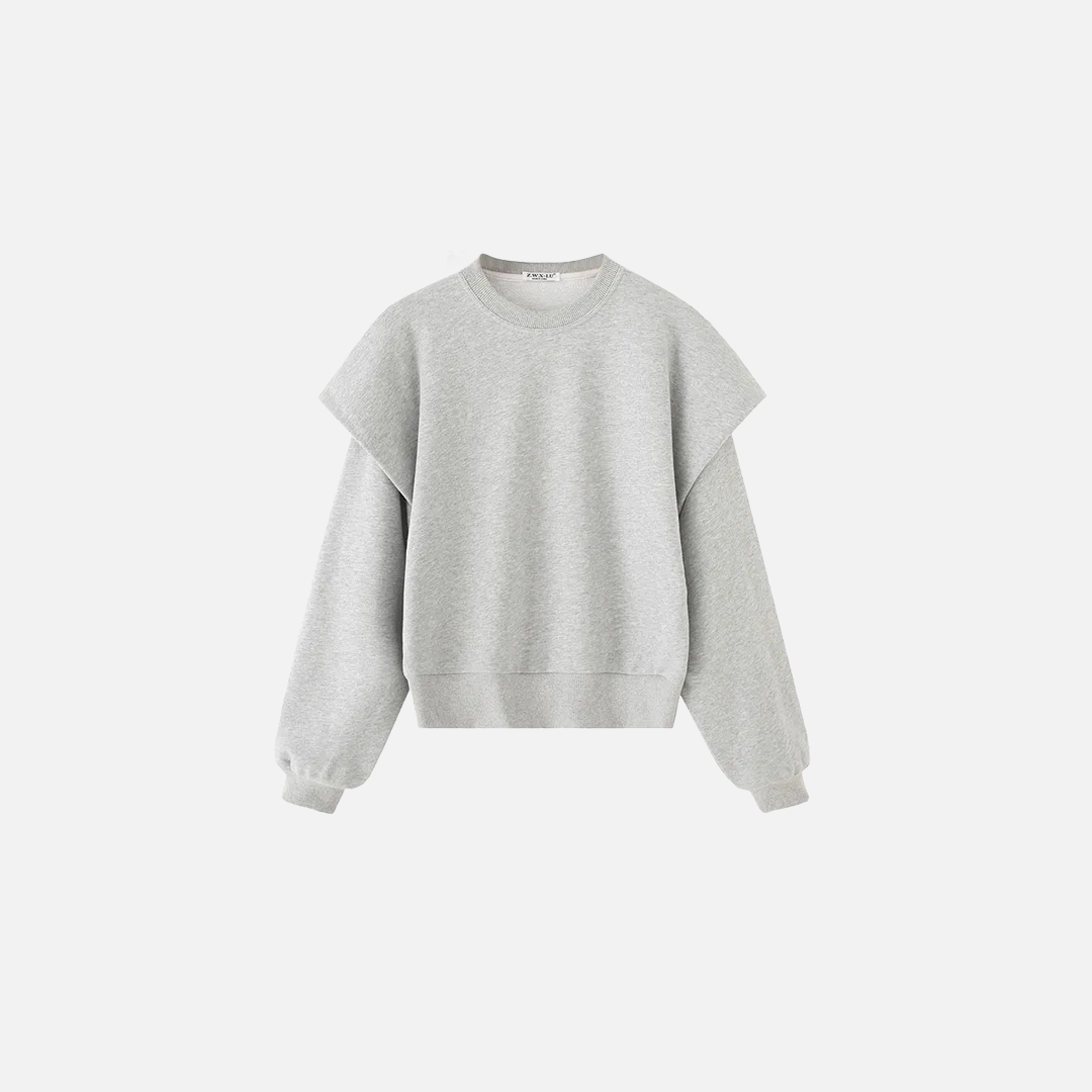 Pleated Casual Loose Pullover Sweatshirt - Luxuryurbanwear