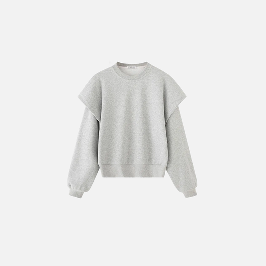Pleated Casual Loose Pullover Sweatshirt - Luxuryurbanwear