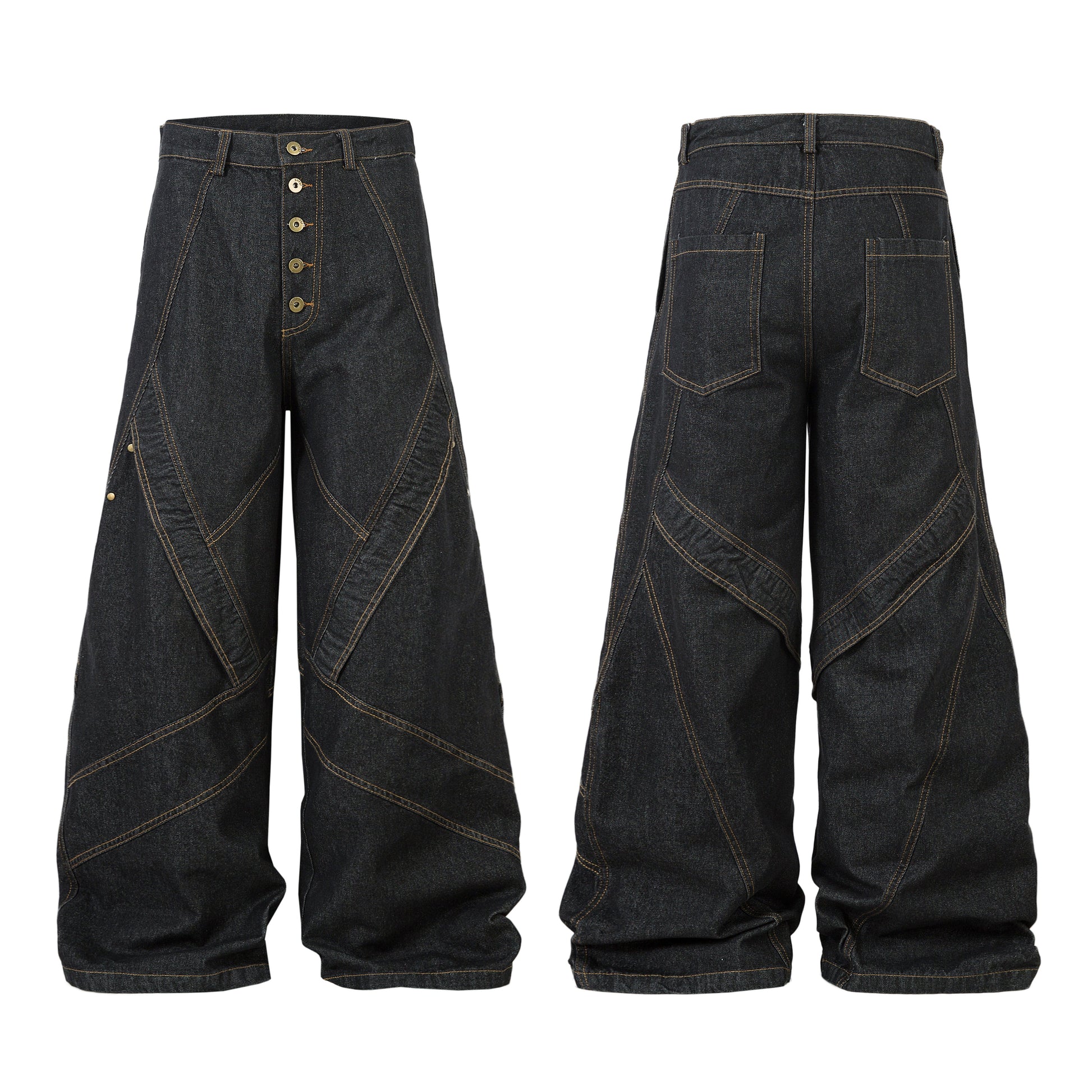 Minimal Panel Cut | Baggy Jeans - Luxuryurbanwear