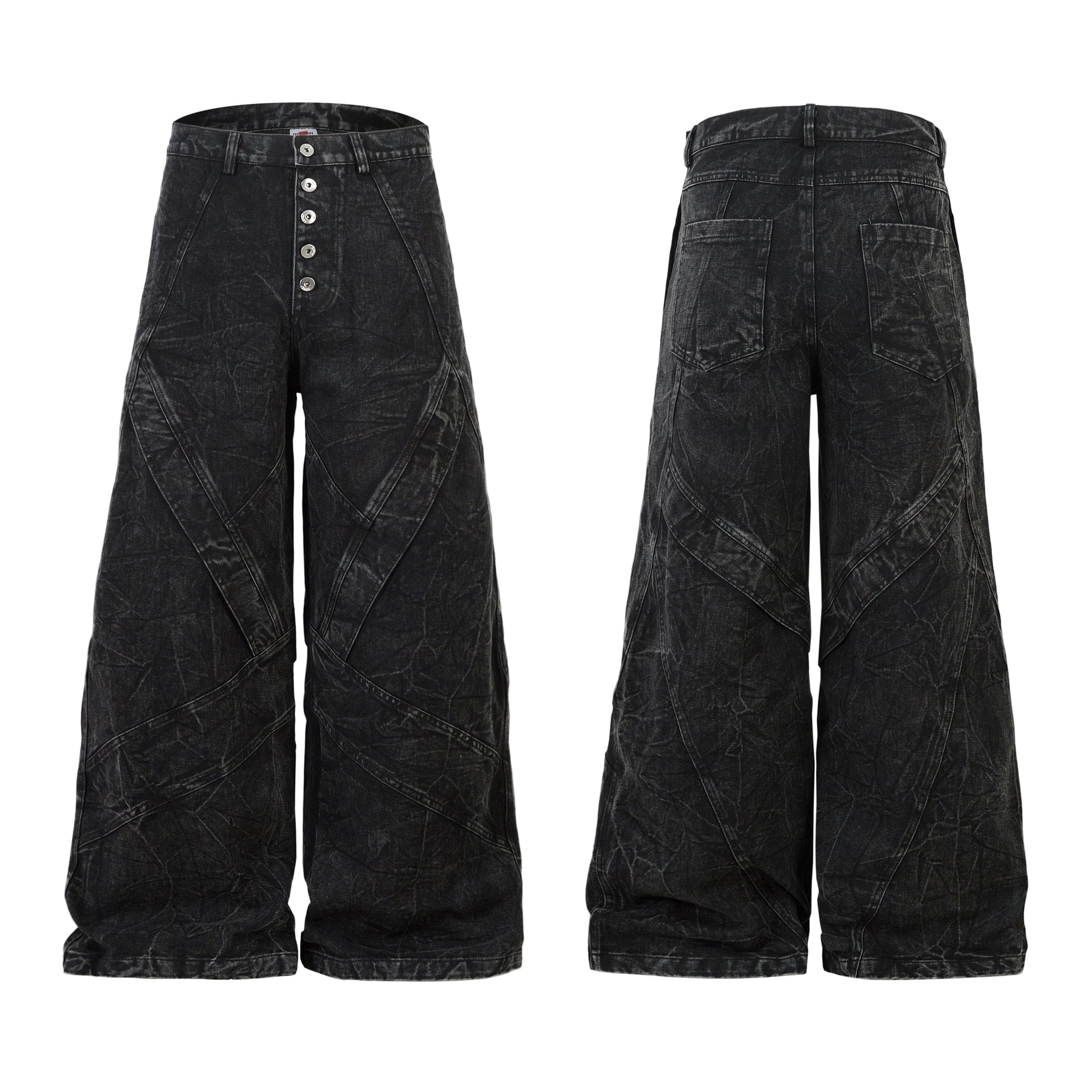 Crinkle Washed Structure | Baggy Jeans - Luxuryurbanwear