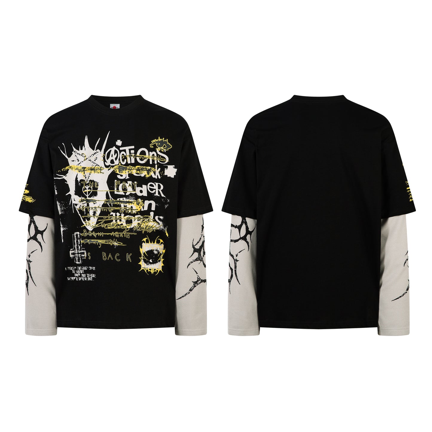 Street Graffiti Style | Layered Sweatshirt - Luxuryurbanwear