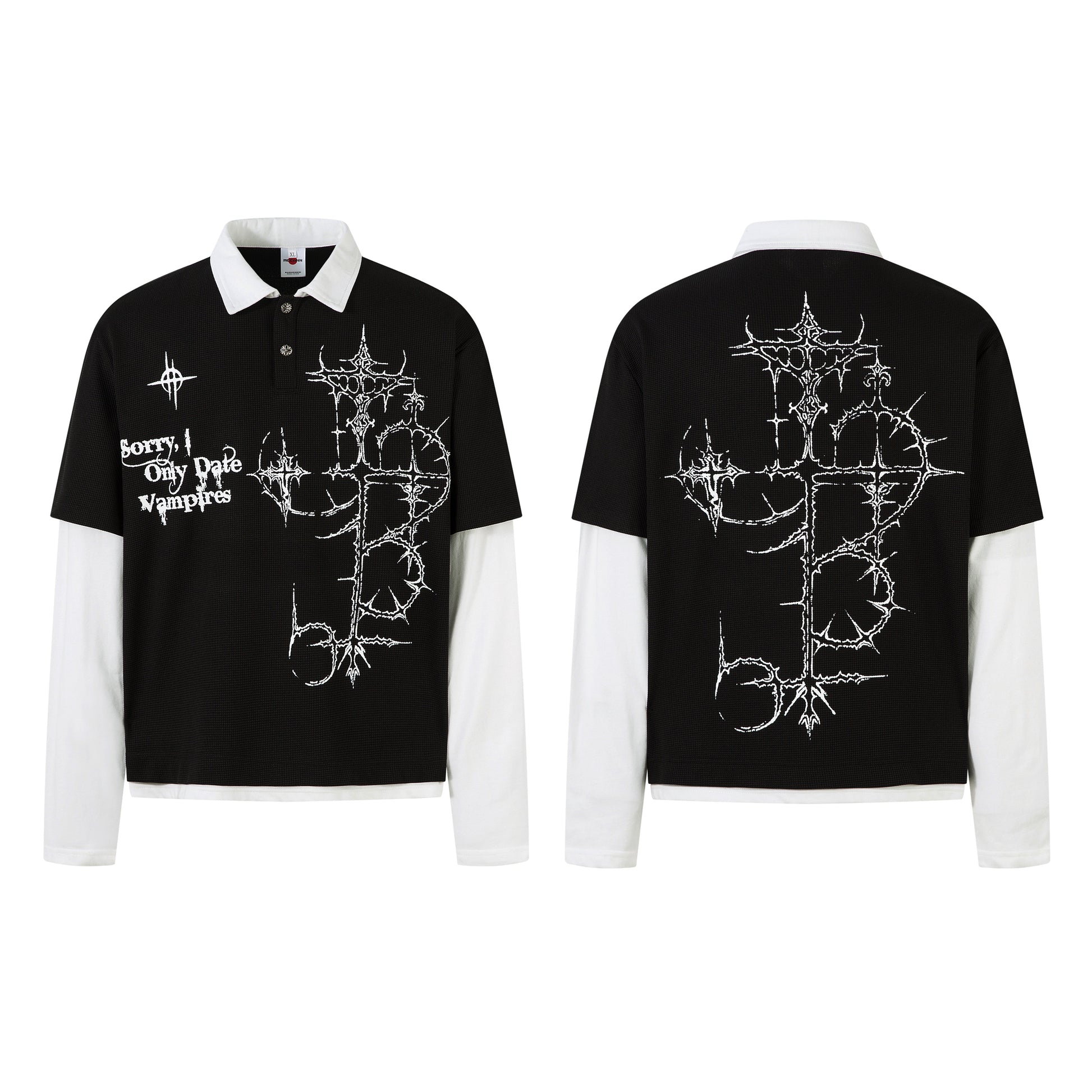 Vampire Graphic Design | Layered Sweatshirt - Luxuryurbanwear