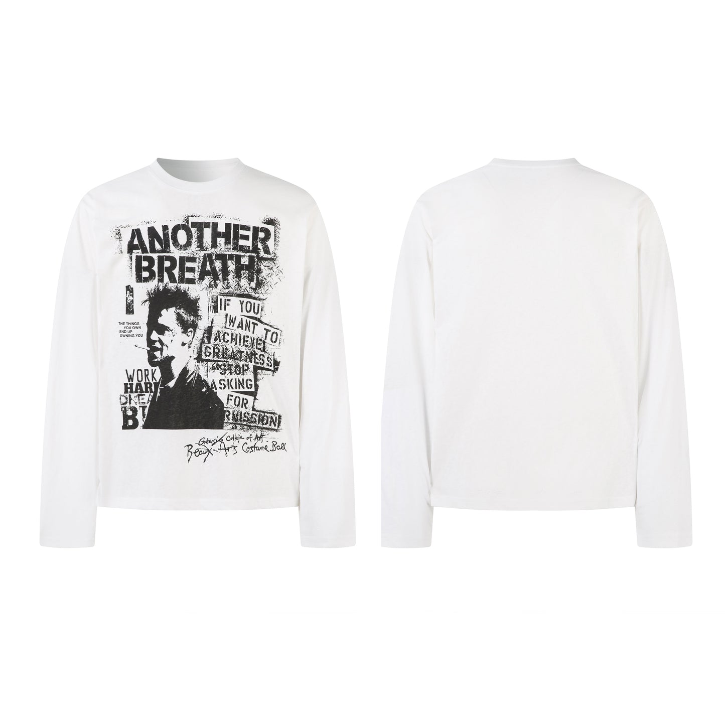 Grunge Portrait Print | Graphic Sweatshirt - Luxuryurbanwear