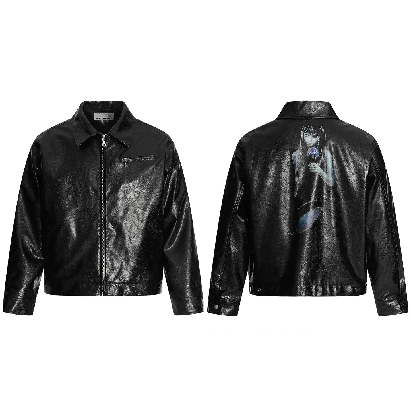 Goth Anime | PU Leather Jacket - Luxuryurbanwear