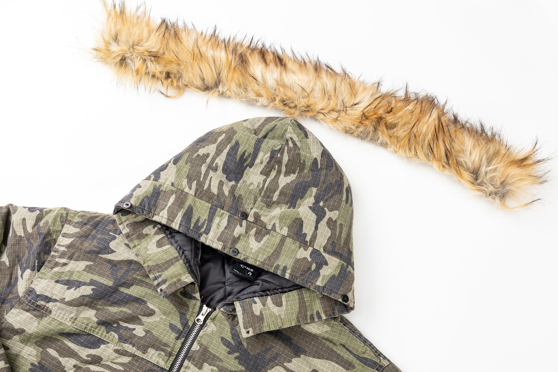 Camo Fur | Hooded Jacket - Luxuryurbanwear