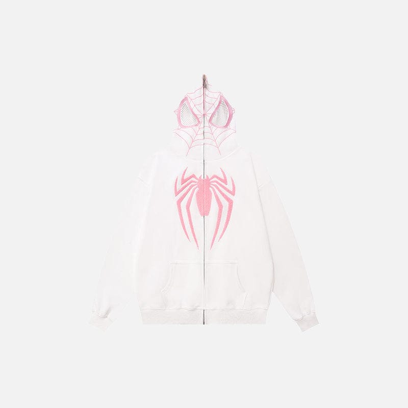 Zip Up Hoodie Spider Mask