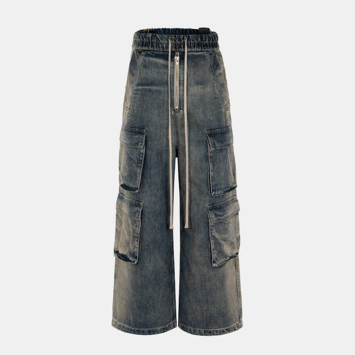 Wide Leg Multi-Pocket Straight | Loose Jeans - Luxuryurbanwear