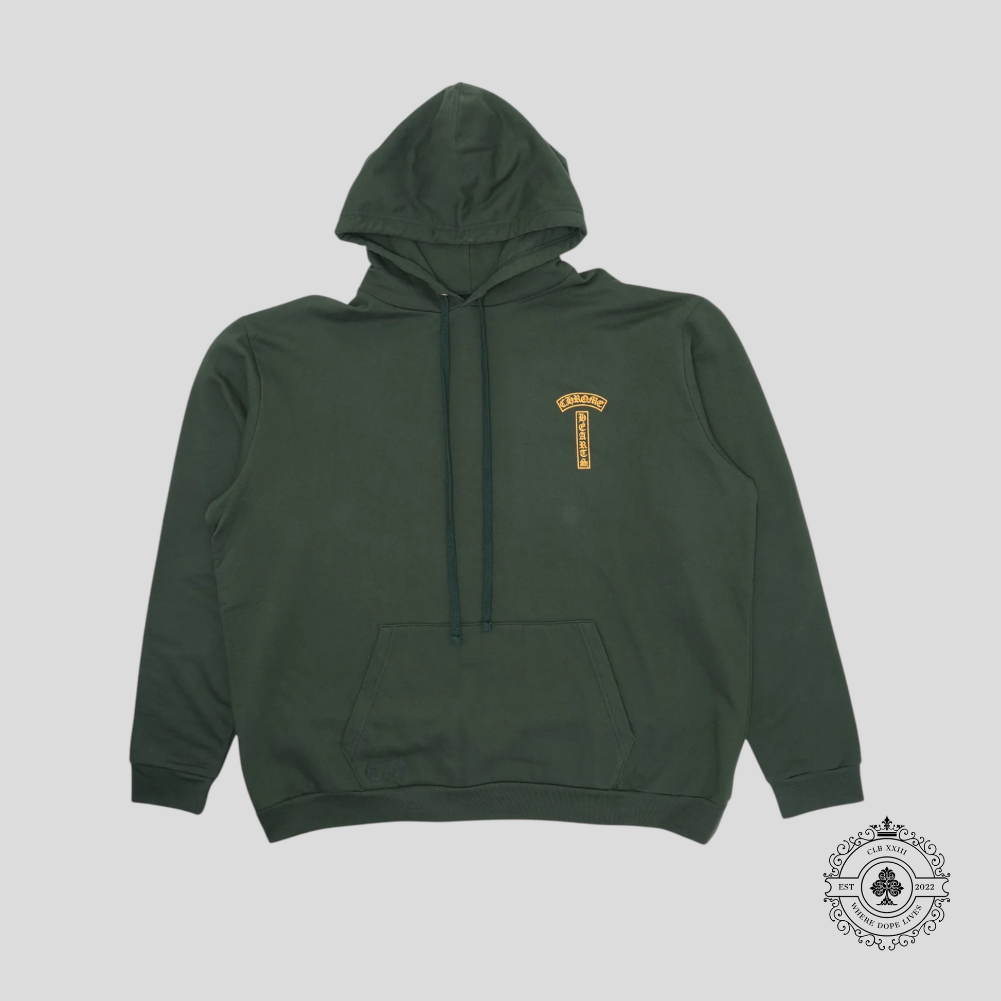 Chrome Hearts T-Bar Logo Hoodie in Green