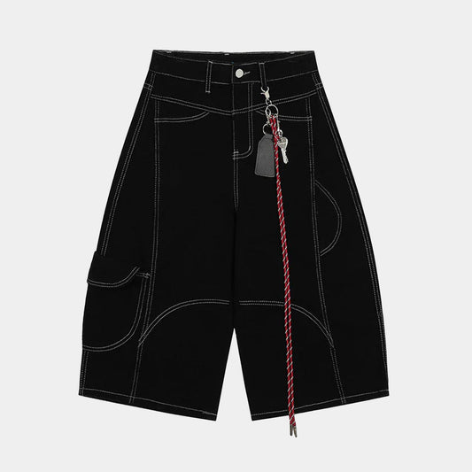 Welt-Embellished | Demin Shorts - Luxuryurbanwear