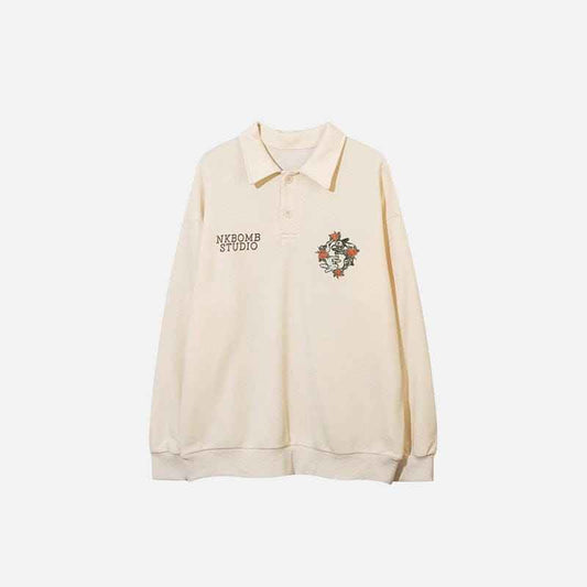 Sweat Polo Shirt Rose