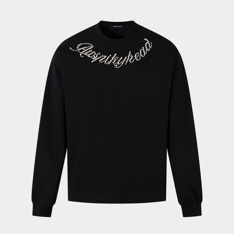 Pearl Letter | Long Sleeve T-Shirt - Luxuryurbanwear