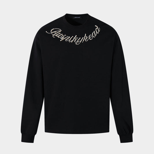 Pearl Letter | Long Sleeve T-Shirt - Luxuryurbanwear