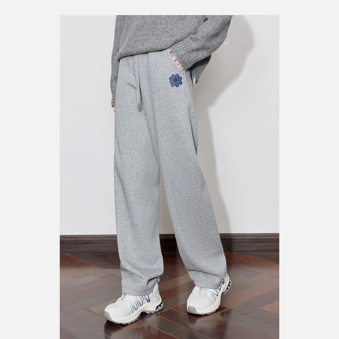 New Denim Flower Autumn Sweatpants - Luxuryurbanwear