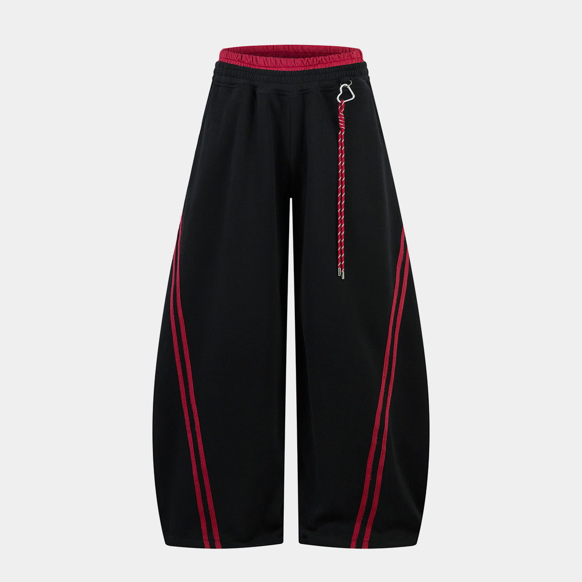Red Stripe | Loose Street Pants - Luxuryurbanwear