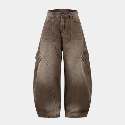 Vintage Washed Workwear | Barrel Jeans - Luxuryurbanwear