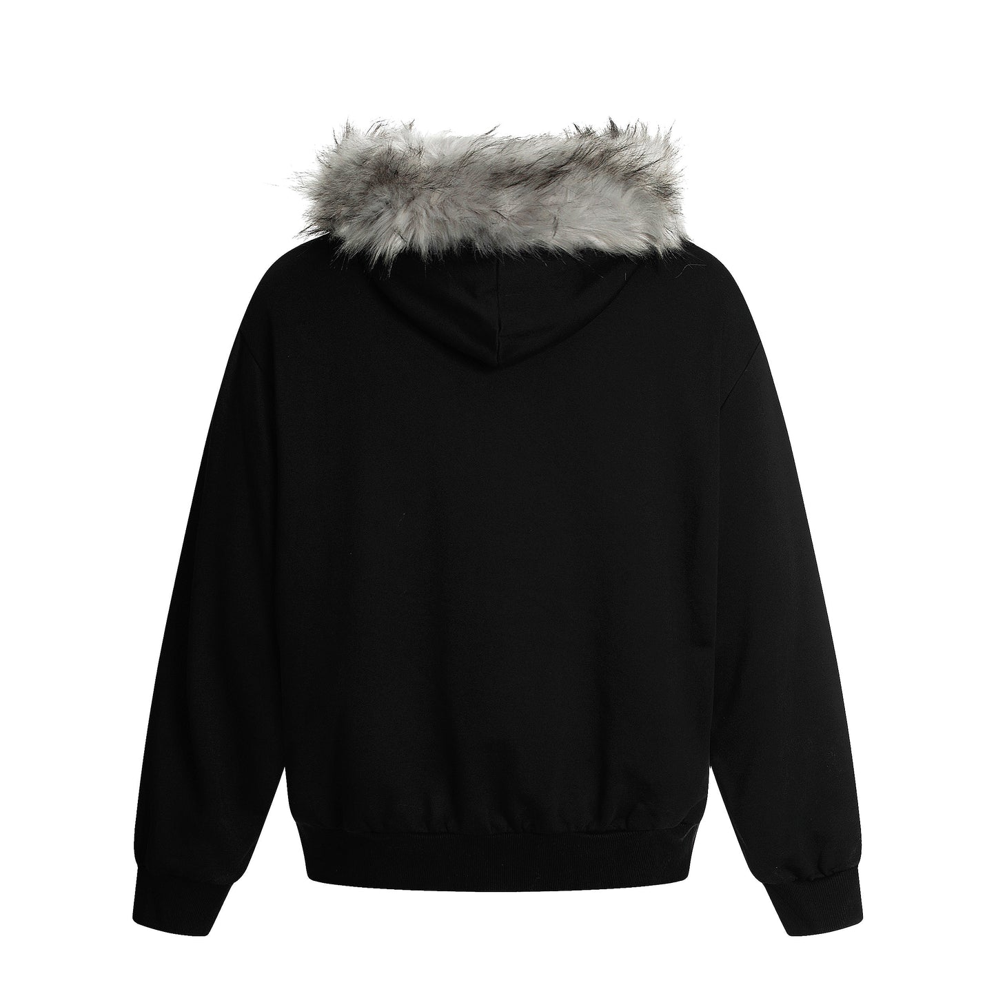 Gothic Fur Collar | Zip Up Hoodie - Luxuryurbanwear
