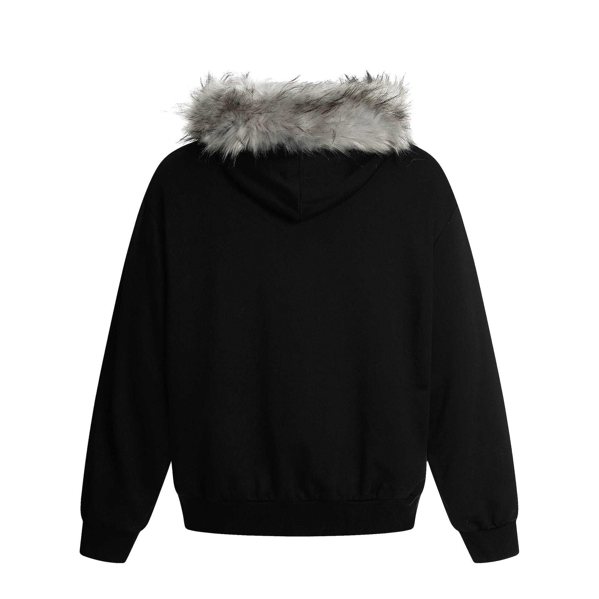 Gothic Fur Collar | Zip Up Hoodie - Luxuryurbanwear