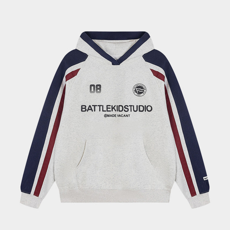 Racing Stripe Block | Athletic Hoodie - Luxuryurbanwear