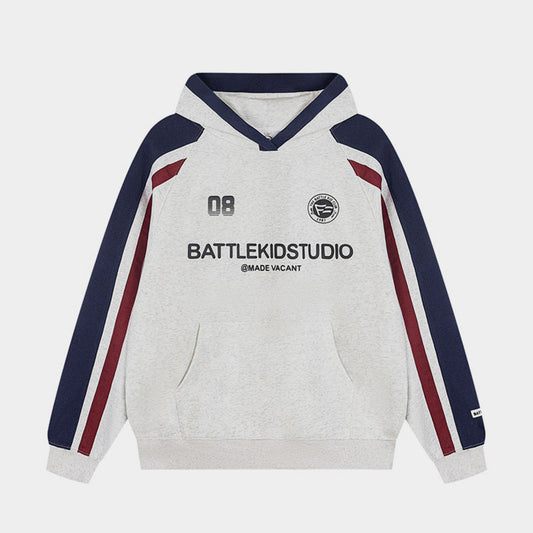 Racing Stripe Block | Athletic Hoodie - Luxuryurbanwear