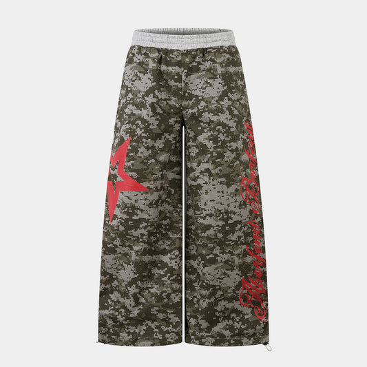 Vintage Print Sweatpants | Loose Fit Drawstring Streetwear Trousers - Luxuryurbanwear