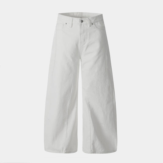 Clean Fit | White Baggy Pants - Luxuryurbanwear