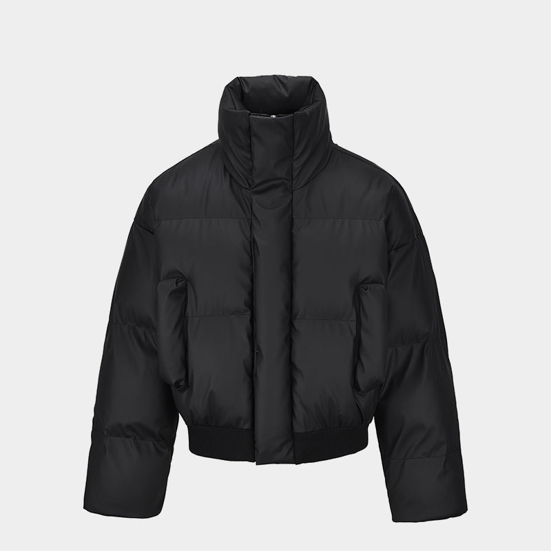 Clean Quilted|Padded Cropped Puffer - Luxuryurbanwear