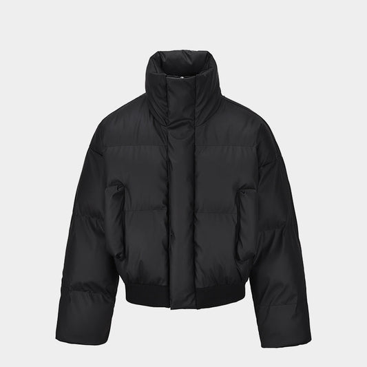 Clean Quilted|Padded Cropped Puffer - Luxuryurbanwear