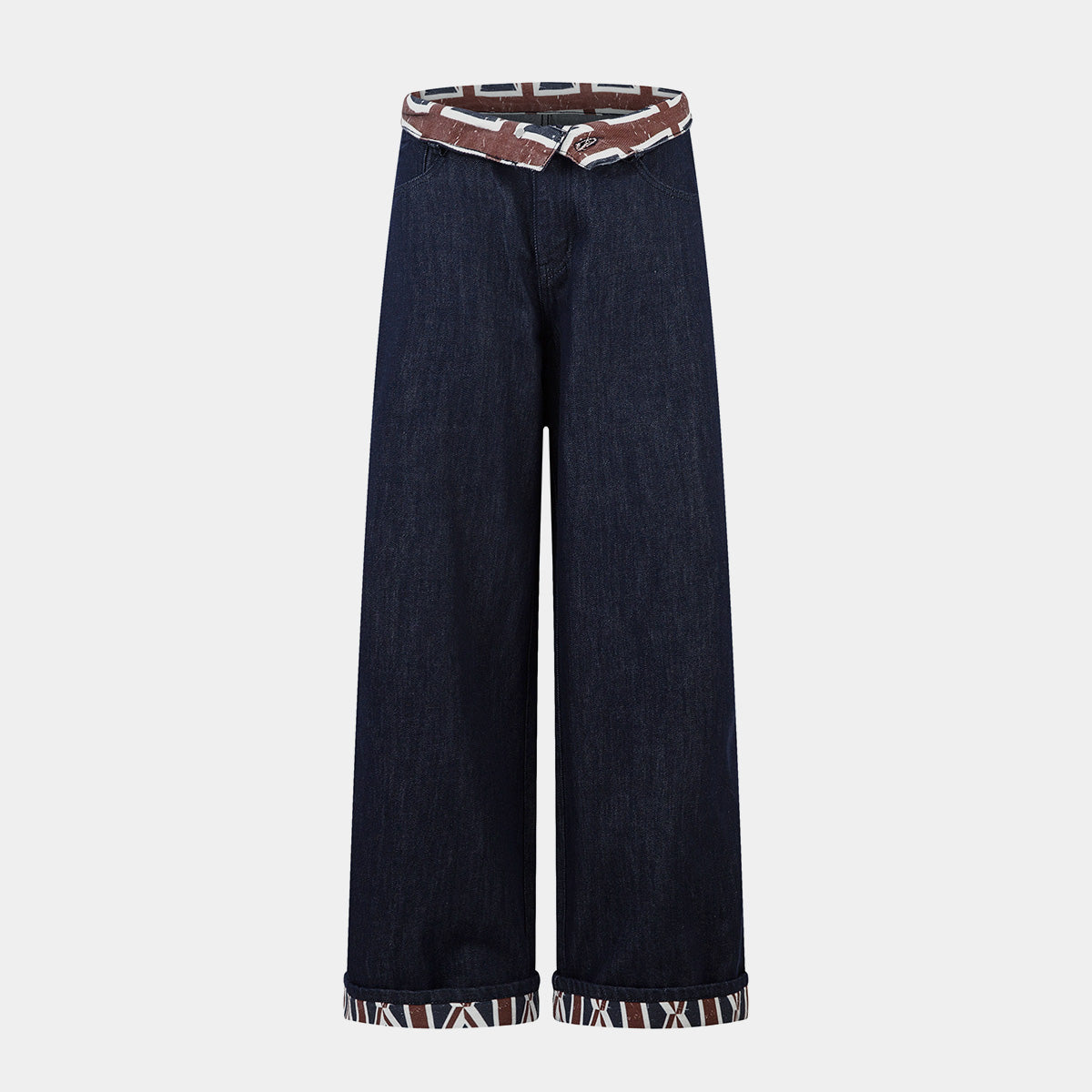 Retro Spliced Streetwear Denim | Y2K Wide Leg Baggy Jeans - Luxuryurbanwear